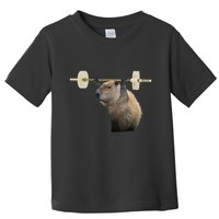 Capybara Weightlifting Funny Body Building Training Toddler T-Shirt