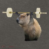 Capybara Weightlifting Funny Body Building Training Cotton Canvas Backpack