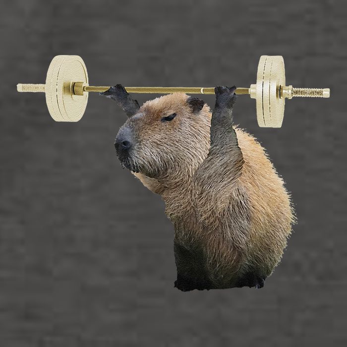 Capybara Weightlifting Funny Body Building Training Vector Backpack