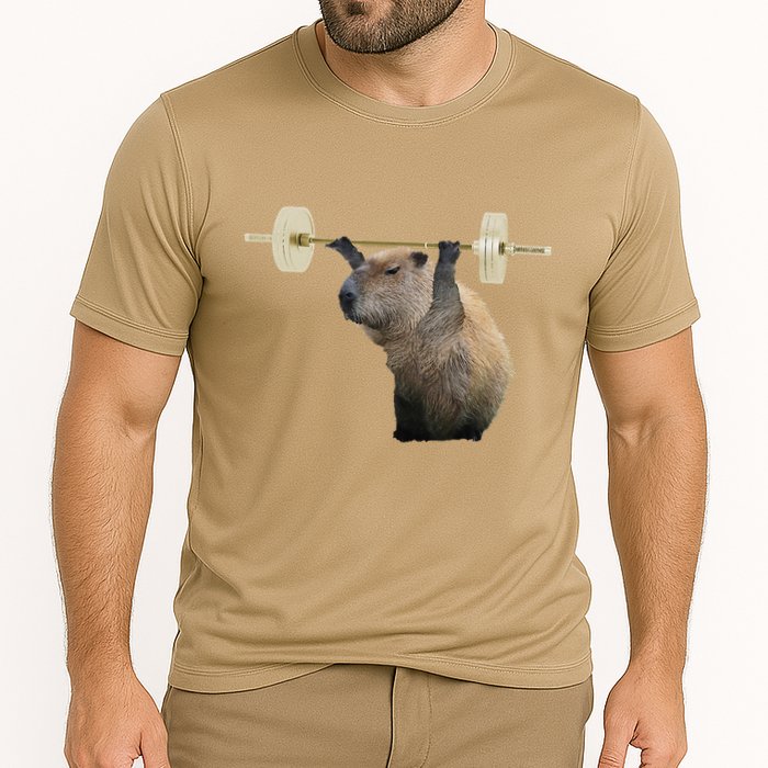 Capybara Weightlifting Funny Body Building Training Performance Shirt