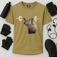 Capybara Weightlifting Funny Body Building Training Performance Shirt