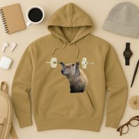 Capybara Weightlifting Funny Body Building Training Hoodie