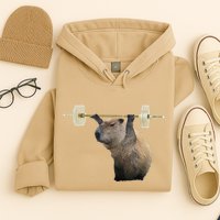 Capybara Weightlifting Funny Body Building Training Hoodie