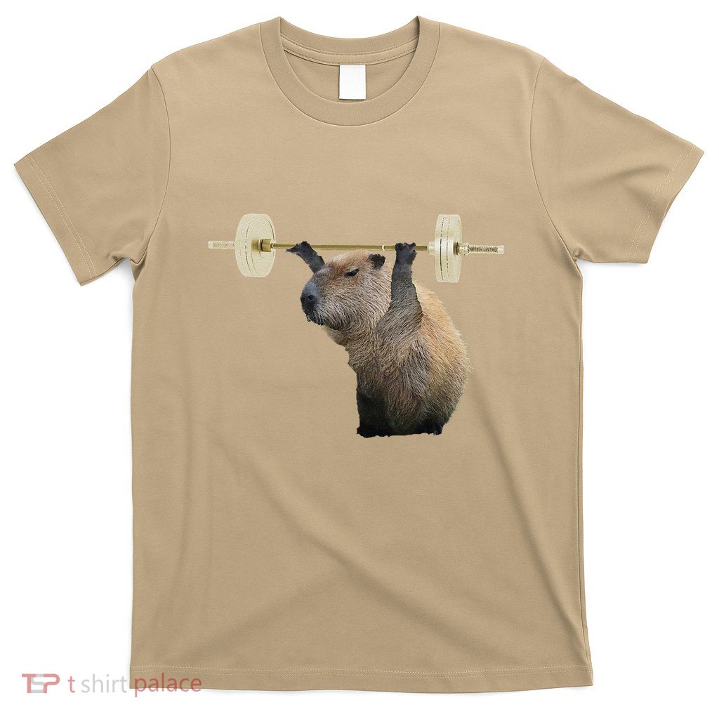 Capybara Weightlifting Funny Body Building Training T-Shirt