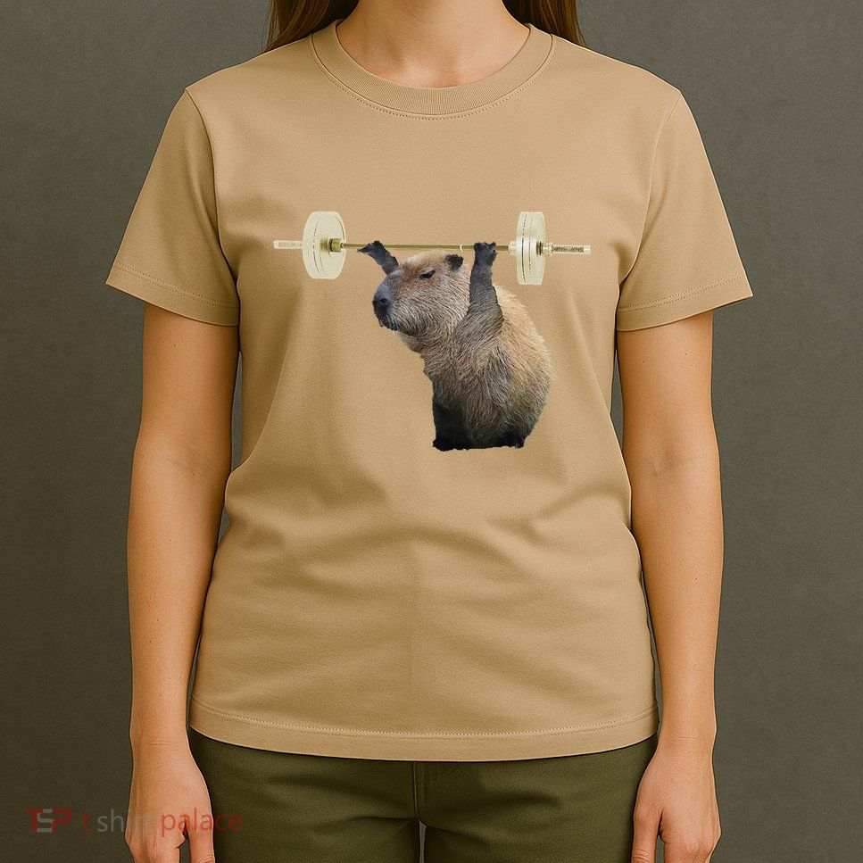 Capybara Weightlifting Funny Body Building Training T-Shirt