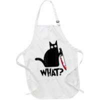 Cat What? Funny Black Cat Murderous Cat With Knife Apron