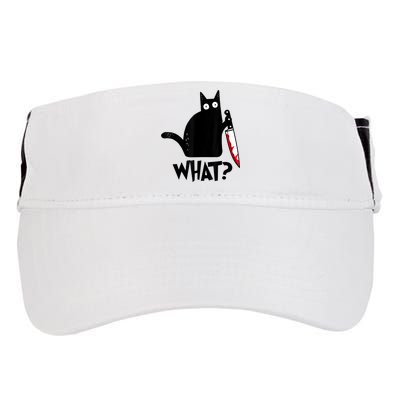 Cat What? Funny Black Cat Murderous Cat With Knife Adult Drive Performance Visor