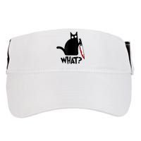 Cat What? Funny Black Cat Murderous Cat With Knife Adult Drive Performance Visor