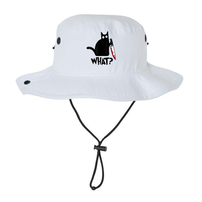 Cat What? Funny Black Cat Murderous Cat With Knife Bucket Hat