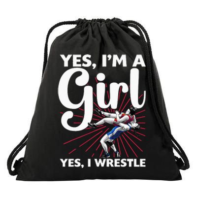 Cool Wrestling For Wrestler Athletes Coach Drawstring Bag