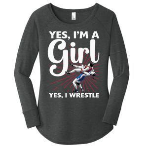 Cool Wrestling For Wrestler Athletes Coach Women's Perfect Tri Tunic Long Sleeve Shirt