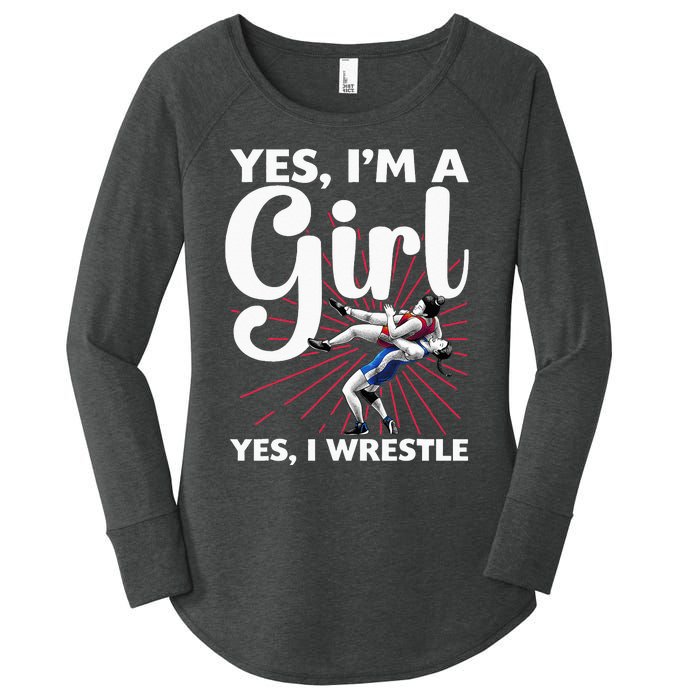 Cool Wrestling For Wrestler Athletes Coach Women's Perfect Tri Tunic Long Sleeve Shirt