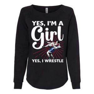 Cool Wrestling For Wrestler Athletes Coach Womens California Wash Sweatshirt