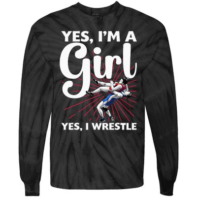 Cool Wrestling For Wrestler Athletes Coach Tie-Dye Long Sleeve Shirt