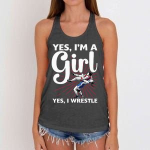 Cool Wrestling For Wrestler Athletes Coach Women's Knotted Racerback Tank