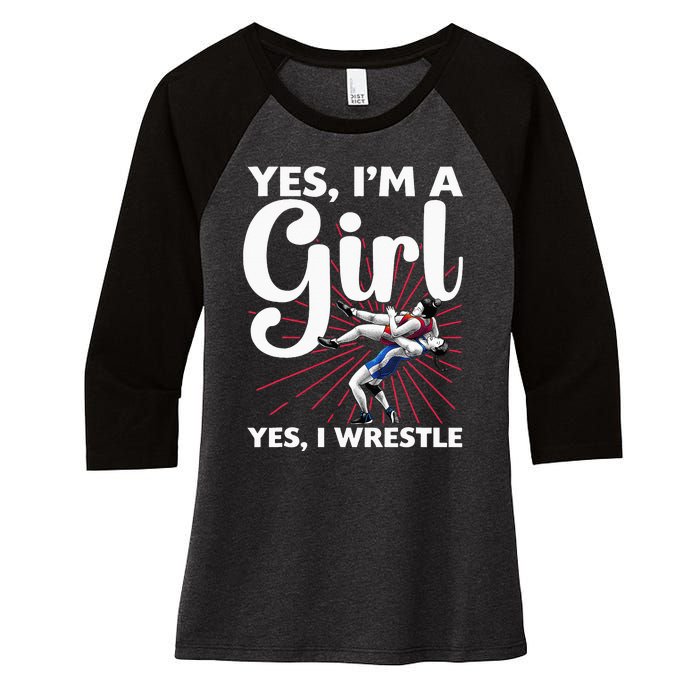 Cool Wrestling For Wrestler Athletes Coach Women's Tri-Blend 3/4-Sleeve Raglan Shirt