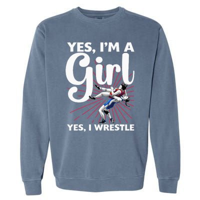 Cool Wrestling For Wrestler Athletes Coach Garment-Dyed Sweatshirt