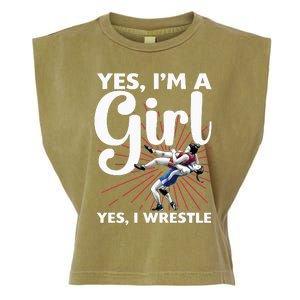 Cool Wrestling For Wrestler Athletes Coach Garment-Dyed Women's Muscle Tee