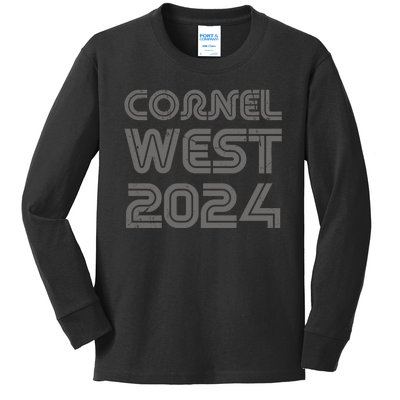 Cornel West For President 2024 Kids Long Sleeve Shirt