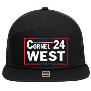 Cornel West For President Cornel West 2024 7 Panel Mesh Trucker Snapback Hat