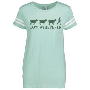 Cow Whisperer Funny Farmer Enza Ladies Jersey Football T-Shirt