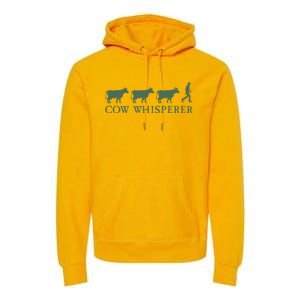 Cow Whisperer Funny Farmer Premium Hoodie