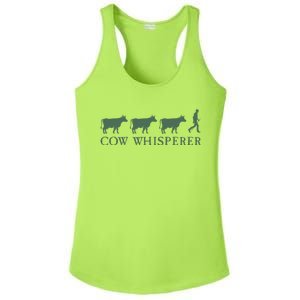 Cow Whisperer Funny Farmer Ladies PosiCharge Competitor Racerback Tank