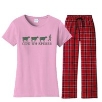 Cow Whisperer Funny Farmer Women's Flannel Pajama Set