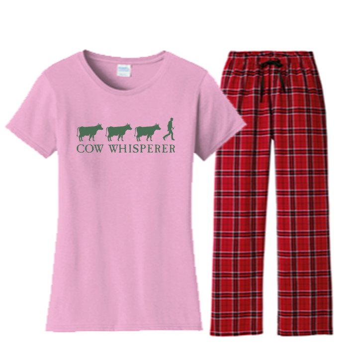 Cow Whisperer Funny Farmer Women's Flannel Pajama Set