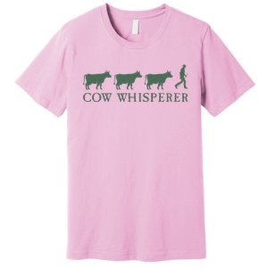 Cow Whisperer Funny Farmer Premium T-Shirt