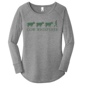 Cow Whisperer Funny Farmer Women's Perfect Tri Tunic Long Sleeve Shirt