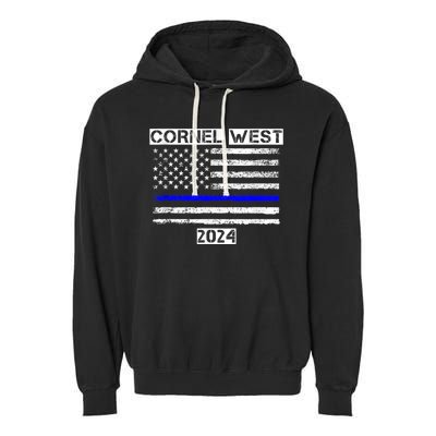 Cornel West For President Cornel West 2024 Garment-Dyed Fleece Hoodie