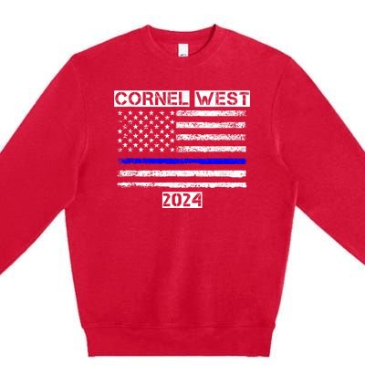 Cornel West For President Cornel West 2024 Premium Crewneck Sweatshirt