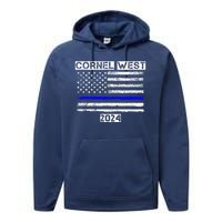 Cornel West For President Cornel West 2024 Performance Fleece Hoodie