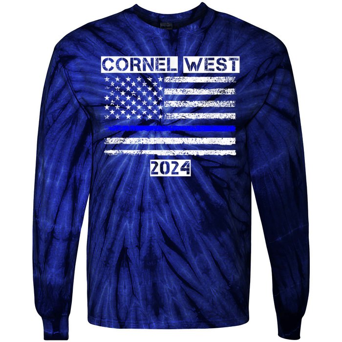 Cornel West For President Cornel West 2024 Tie-Dye Long Sleeve Shirt