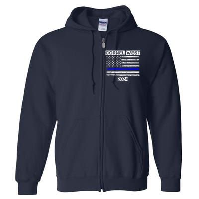 Cornel West For President Cornel West 2024 Full Zip Hoodie