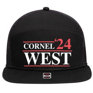 Cornel West For President Cornel West 2024 7 Panel Mesh Trucker Snapback Hat