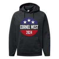 Cornel West For President Cornel West 2024 Performance Fleece Hoodie