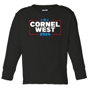 Cornel West For President Cornel West 2024 Toddler Long Sleeve Shirt