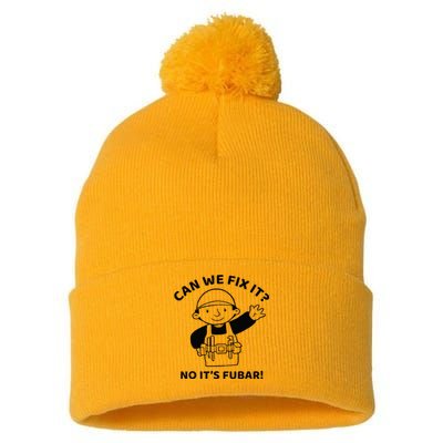 Can We Fix It No ItS Fubar! Toolbox Helmet Construction Pom Pom 12in Knit Beanie