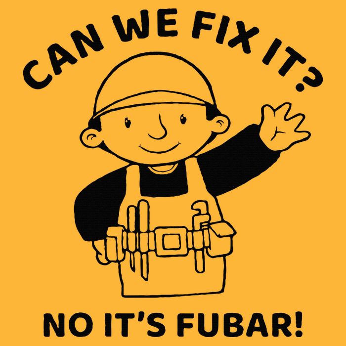 Can We Fix It No ItS Fubar! Toolbox Helmet Construction Pom Pom 12in Knit Beanie