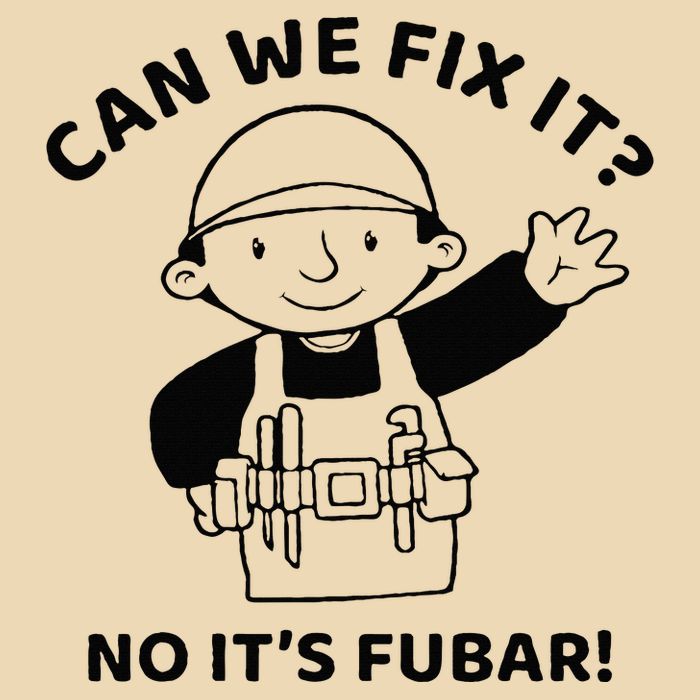 Can We Fix It No ItS Fubar! Toolbox Helmet Construction Drawstring Bag
