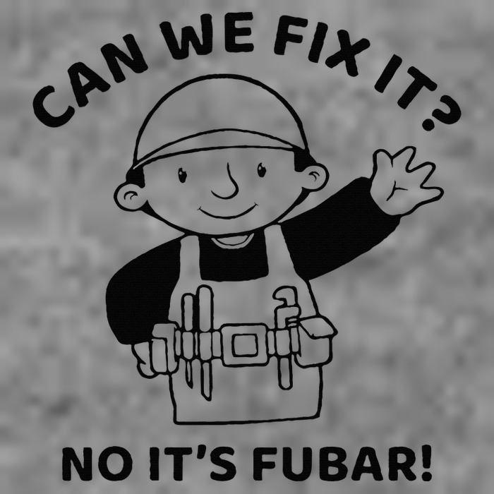 Can We Fix It No ItS Fubar! Toolbox Helmet Construction 7-Panel Snapback Hat