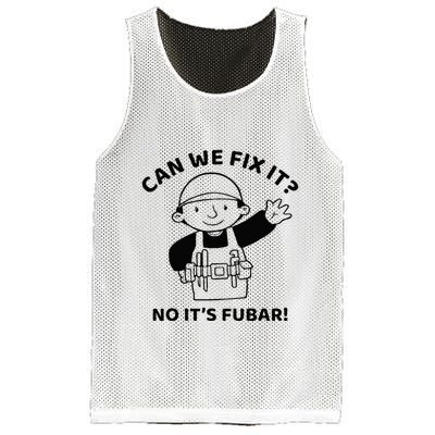 Can We Fix It No ItS Fubar! Toolbox Helmet Construction Mesh Reversible Basketball Jersey Tank