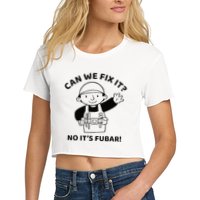 Can We Fix It No ItS Fubar! Toolbox Helmet Construction Crop Top