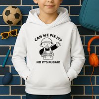 Can We Fix It No ItS Fubar! Toolbox Helmet Construction Kids Hoodie