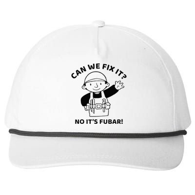 Can We Fix It No ItS Fubar! Toolbox Helmet Construction Snapback Five-Panel Rope Hat