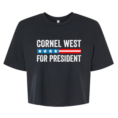 Cornel West For President 2024 Cornel West 2024 Bella+Canvas Jersey Crop Tee