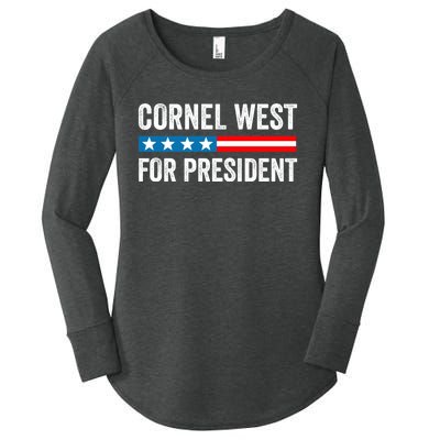 Cornel West For President 2024 Cornel West 2024 Women's Perfect Tri Tunic Long Sleeve Shirt