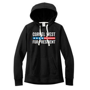 Cornel West For President 2024 Cornel West 2024 Women's Fleece Hoodie